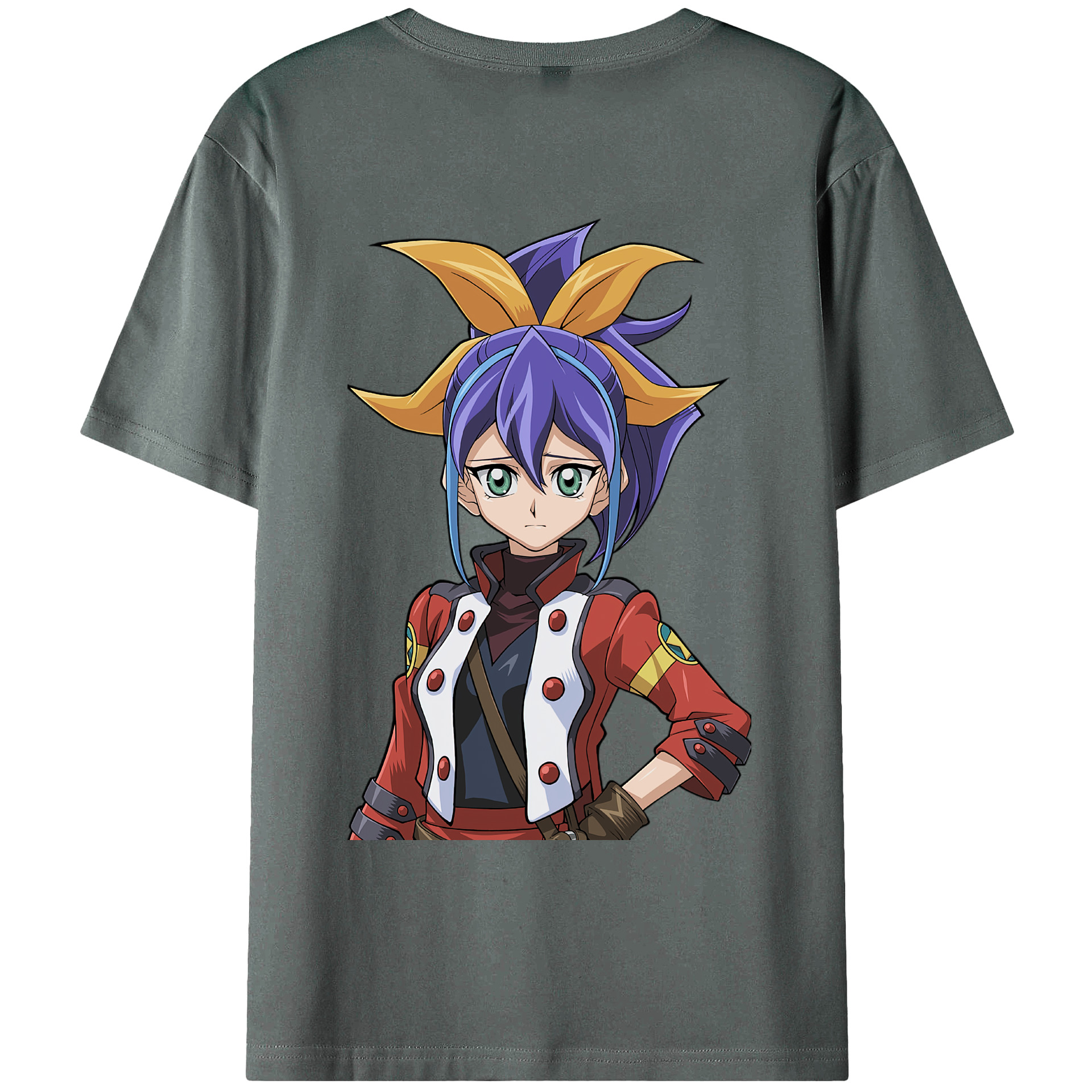 （画像用） 遊☆戯☆王 Yu-Gi-Oh! 綿100％ メンズ半袖Tシャツ（バックプリント） 通気性